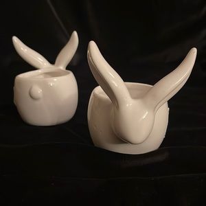 Set of 2 Small Bunny Planters